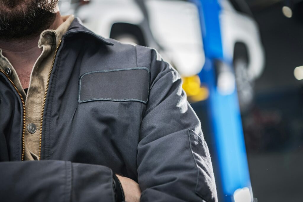 Professional Mechanic in Workshop Uniform
